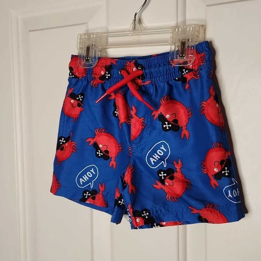 Carters' Ahoy Crab Swim Trunks Size 18M